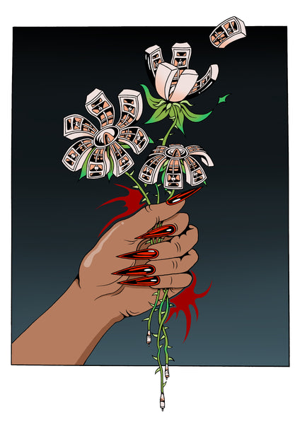 A4 Flower Speaker Giclée Art Print
