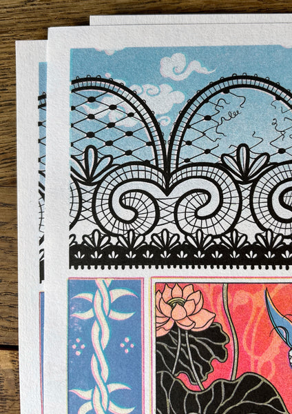 Ornament Risograph Print