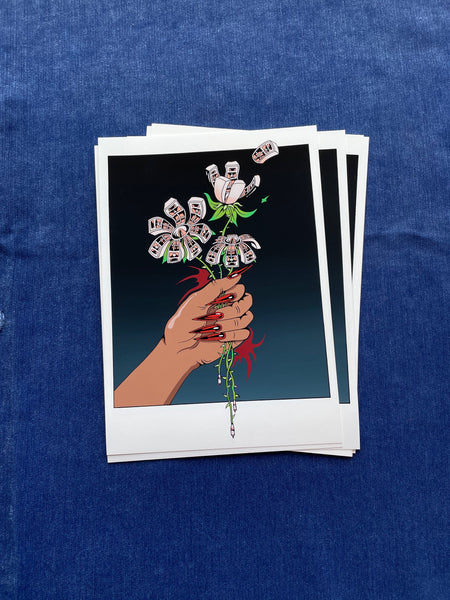 A4 Flower Speaker Giclée Art Print