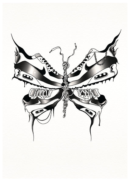 Airmax Butterfly Print - B&W