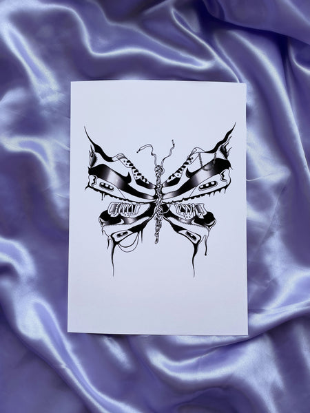 Airmax Butterfly Print - B&W